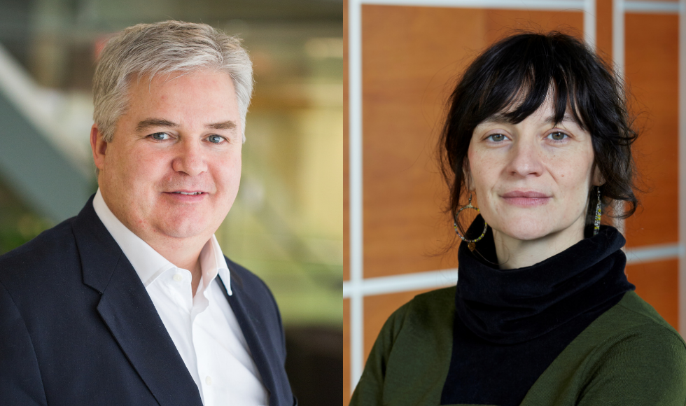 Headshots of P.J. Devereaux and Maura Marcucci.